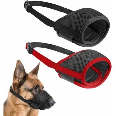 RYTTGOP Muselière en nylon pour chien 2 pièces souple respirante réglable anti-morsure pour petits moyens et grands chiens (M) - Publicité RYTTGOP Muselière en nylon pour chien 2 pièces souple respirante réglable anti-morsure pour petits moyens et grands chiens (M) - Publicité