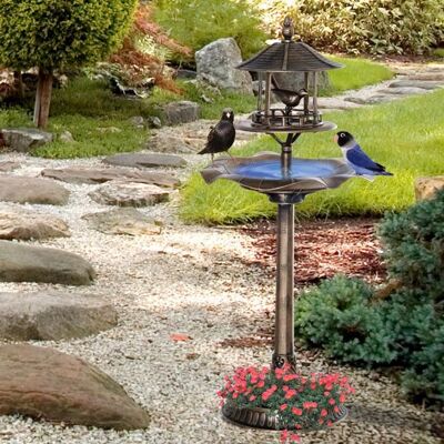 Generic Bain doiseaux Abreuvoir pour Oiseaux jardinière 3 en 1 dim. Ø 50 x 113H cm polypropylène Bronze Antique Gris - Publicité Generic Bain doiseaux Abreuvoir pour Oiseaux jardinière 3 en 1 dim. Ø 50 x 113H cm polypropylène Bronze Antique Gris - Publicité