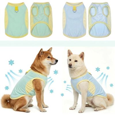 2pcs Gilets rafraîchissants pour chien en soie glacée respirante avec anneau en DManteaux dété frais pour chiens Petits (XL) Vert - Publicité 2pcs Gilets rafraîchissants pour chien en soie glacée respirante avec anneau en DManteaux dété frais pour chiens Petits (XL) Vert - Publicité
