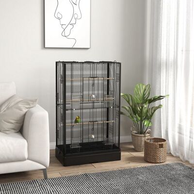 Generic Cage à oiseaux volière avec portes perchoirs cage pour canaris perruches perroquets 61 x 365 x 98 cm noir Noir - Publicité Generic Cage à oiseaux volière avec portes perchoirs cage pour canaris perruches perroquets 61 x 365 x 98 cm noir Noir - Publicité