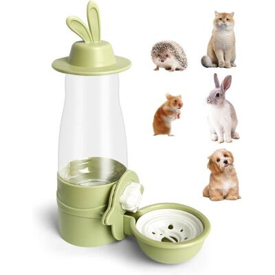 BEIJIYI Bouteille deau pour cochon dInde distributeur deau suspendu pour lapin bol deau pour cage à chien de 600 mlsans déversement Vert - Publicité BEIJIYI Bouteille deau pour cochon dInde distributeur deau suspendu pour lapin bol deau pour cage à chien de 600 mlsans déversement Vert - Publicité