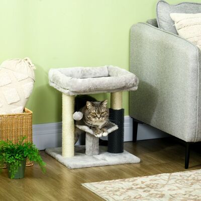 Generic Petit Arbre à Chat Tour de Jeu avec Poteau Sisal et Balle Suspendue 48cm Gris Gris - Publicité Generic Petit Arbre à Chat Tour de Jeu avec Poteau Sisal et Balle Suspendue 48cm Gris Gris - Publicité
