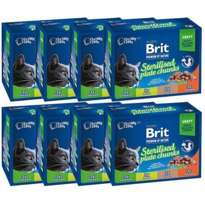Brit Premium Cat Sterilised Plate - Nourriture humide pour chats - 12X100g - Publicité Brit Premium Cat Sterilised Plate - Nourriture humide pour chats - 12X100g - Publicité