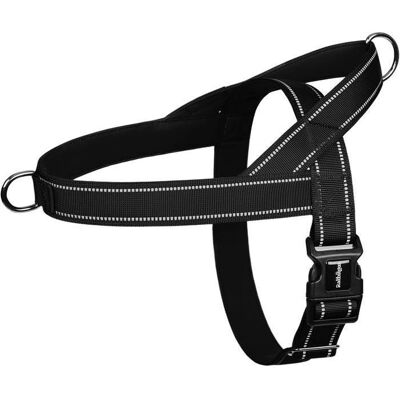 rabbitgoo Harnais Chien Anti Traction harnais pour petit chien Facile à Mettre Harnais Réglable avec Attache Devant XL Noir Noir - Publicité rabbitgoo Harnais Chien Anti Traction harnais pour petit chien Facile à Mettre Harnais Réglable avec Attache Devant XL Noir Noir - Publicité