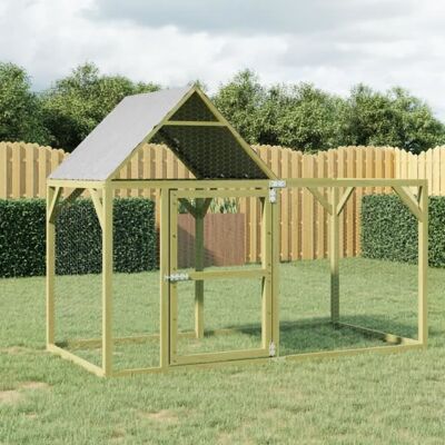 Poulailler en bois de pin massif vidaXL - 200x100x150 cm - Maison avicole - Publicité Poulailler en bois de pin massif vidaXL - 200x100x150 cm - Maison avicole - Publicité