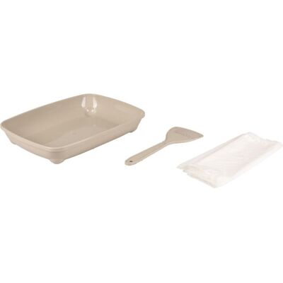 Bac à Litière set Kitten taupe 37 cm pour chaton - Flamingo Beige - Publicité Bac à Litière set Kitten taupe 37 cm pour chaton - Flamingo Beige - Publicité
