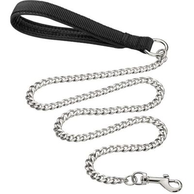 Laisse pour Chien en Métal Robuste 180cm Chaîne de Laisse laisse à mâcher pour Animal pour Chiens de Grande et Moyenne Taille Noir - Publicité Laisse pour Chien en Métal Robuste 180cm Chaîne de Laisse laisse à mâcher pour Animal pour Chiens de Grande et Moyenne Taille Noir - Publicité