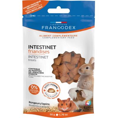 Friandises Intestinet pour lapins et rongeurs - Francodex - Publicité Friandises Intestinet pour lapins et rongeurs - Francodex - Publicité