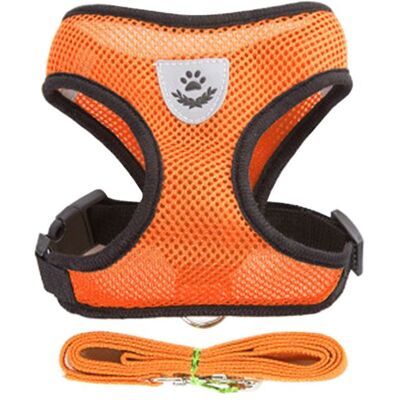 Harnais réglable pour chat - Phoesky - Veste en maille de polyester - Orange - Taille S (15-25 kg) - Buste 34 cm Orange - Publicité Harnais réglable pour chat - Phoesky - Veste en maille de polyester - Orange - Taille S (15-25 kg) - Buste 34 cm Orange - Publicité