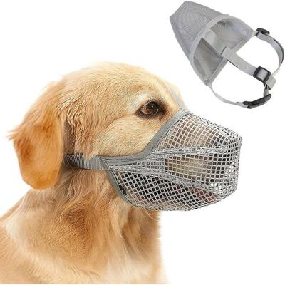 ZIMTEX TECH Muselière pour chien - S - Muselière réglable en maille - Protection respirante en nylon souple pour chien - Empêche les morsures - Publicité ZIMTEX TECH Muselière pour chien - S - Muselière réglable en maille - Protection respirante en nylon souple pour chien - Empêche les morsures - Publicité