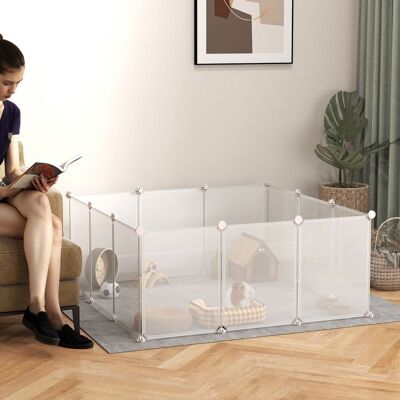 Generic Parc Modulable 12 Panneaux Blanc pour Petits Animaux 105x105x45cm Blanc - Publicité Generic Parc Modulable 12 Panneaux Blanc pour Petits Animaux 105x105x45cm Blanc - Publicité