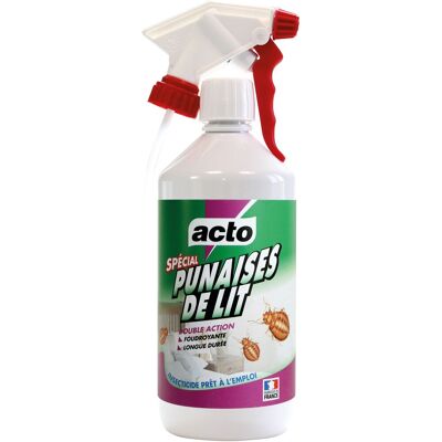 Insecticide punaises de lit - ACTO - Spécial Punaises de lit Laque - Prête à l’emploi - Double action Blanc - Publicité Insecticide punaises de lit - ACTO - Spécial Punaises de lit Laque - Prête à l’emploi - Double action Blanc - Publicité