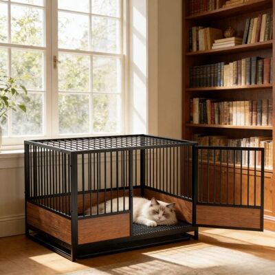 Cage à Chats - BingoPaw - Cage Chat Intérieur Empilable pour Chatterie - Fond à Grille avec Bac 83x65.5x59cm Noir - Publicité Cage à Chats - BingoPaw - Cage Chat Intérieur Empilable pour Chatterie - Fond à Grille avec Bac 83x65.5x59cm Noir - Publicité