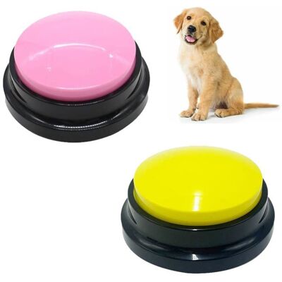 CUNEARY Lot de 2 buzzers enregistrables pour chien - 30 secondes - Communication dressage - Publicité CUNEARY Lot de 2 buzzers enregistrables pour chien - 30 secondes - Communication dressage - Publicité