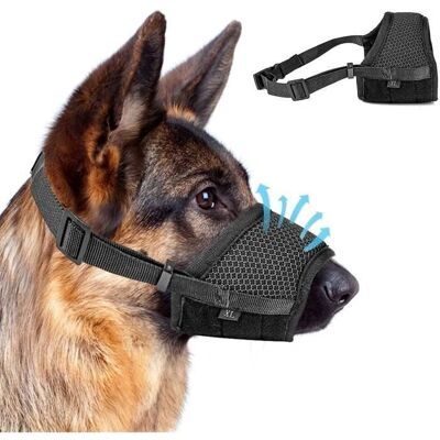 Muselière Chien - HANDEIU - Réglable - Maille Respirante - Anti Aboiement - Confortable - Publicité Muselière Chien - HANDEIU - Réglable - Maille Respirante - Anti Aboiement - Confortable - Publicité