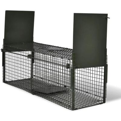 ZERODIS Attrape à animaux Cage piège pour animaux chats chiens lapins avec 2 portes HB015 -PAI - Publicité ZERODIS Attrape à animaux Cage piège pour animaux chats chiens lapins avec 2 portes HB015 -PAI - Publicité