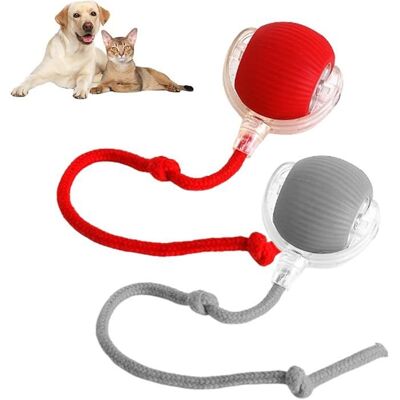 XVX Balle Roulante Électrique Auto-Propulsée - Jouet Interactif pour Petits et Moyens Chiens et Chats dIntérieur (Gris+Rouge) JOUET - Publicité XVX Balle Roulante Électrique Auto-Propulsée - Jouet Interactif pour Petits et Moyens Chiens et Chats dIntérieur (Gris+Rouge) JOUET - Publicité