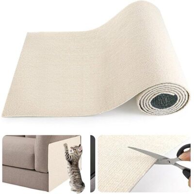 CROSHACK Tapis à griffer pour chats - 200 x 40 cm - Mur descalade pour chats - Jouet pour chatons - Arbre à chat - Résistant - Protection Beige - Publicité CROSHACK Tapis à griffer pour chats - 200 x 40 cm - Mur descalade pour chats - Jouet pour chatons - Arbre à chat - Résistant - Protection Beige - Publicité
