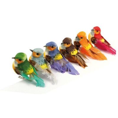 Ensemble de Figurines d'Oiseaux Artemio - Multicolore, 6 pcs, 6x2.5x5 cm - Publicité Ensemble de Figurines d'Oiseaux Artemio - Multicolore, 6 pcs, 6x2.5x5 cm - Publicité