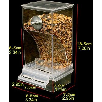 Mangeoire automatique - FAFEICY - Anti-éclaboussures - Design pratique - Pour oiseaux exotiques - 18.5x8.5x7.5cm Blanc - Publicité Mangeoire automatique - FAFEICY - Anti-éclaboussures - Design pratique - Pour oiseaux exotiques - 18.5x8.5x7.5cm Blanc - Publicité