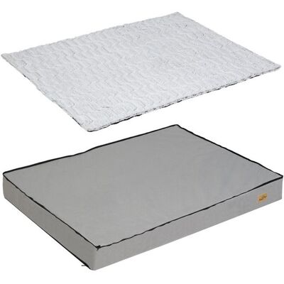 BingoPaw Panier Chien Orthopédique Coussin Chien Déhoussable Tapis Chien Grande Taille Lavable 120x90x10cm Gris - Publicité BingoPaw Panier Chien Orthopédique Coussin Chien Déhoussable Tapis Chien Grande Taille Lavable 120x90x10cm Gris - Publicité