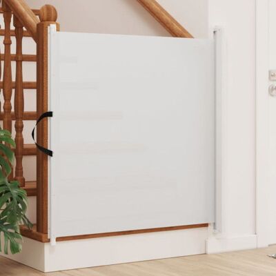 Porte rétractable pour animaux vidaXL - Barrière de sécurité - Blanc - Publicité Porte rétractable pour animaux vidaXL - Barrière de sécurité - Blanc - Publicité