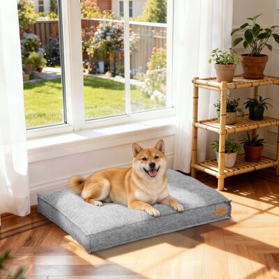 Panier Chien Orthopédique - BingoPaw - Lit pour Chien Coussin Déhoussable pour Chiens Anti-dérapant - Gris 88.5x59.5x10cm Gris - Publicité Panier Chien Orthopédique - BingoPaw - Lit pour Chien Coussin Déhoussable pour Chiens Anti-dérapant - Gris 88.5x59.5x10cm Gris - Publicité