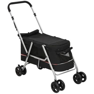 Poussette pour chien - ZERODIS - HB022 - Pliable - Tissu de lin 300D - Capacité 15 kg Blanc - Publicité Poussette pour chien - ZERODIS - HB022 - Pliable - Tissu de lin 300D - Capacité 15 kg Blanc - Publicité