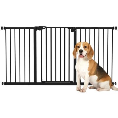 Barrière de sécurité PawHut pour animaux - Réglable, Verrouillage automatique - Publicité Barrière de sécurité PawHut pour animaux - Réglable, Verrouillage automatique - Publicité