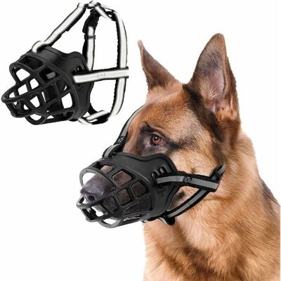 SANYU Muselière Panier pour Chien en Caoutchouc Non Toxique Respirante et Ajustable pour Petit Moyen et Grand Chien(M) - Publicité SANYU Muselière Panier pour Chien en Caoutchouc Non Toxique Respirante et Ajustable pour Petit Moyen et Grand Chien(M) - Publicité