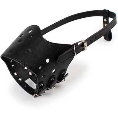 Muselière en cuir pour chien - Black - Taille M - Confortable - Sécurisée - Réglable Noir - Publicité Muselière en cuir pour chien - Black - Taille M - Confortable - Sécurisée - Réglable Noir - Publicité