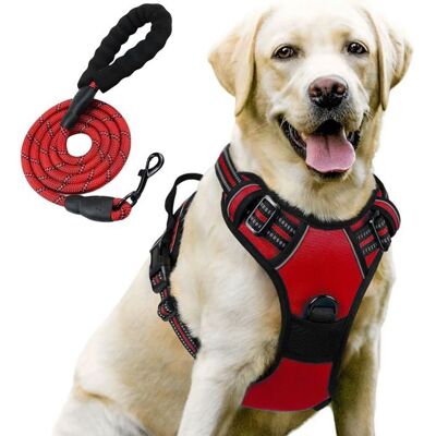 YIOU Harnais Chien - Solide - Rouge - Réglable - Réfléchissant - Anti Traction Rouge - Publicité YIOU Harnais Chien - Solide - Rouge - Réglable - Réfléchissant - Anti Traction Rouge - Publicité