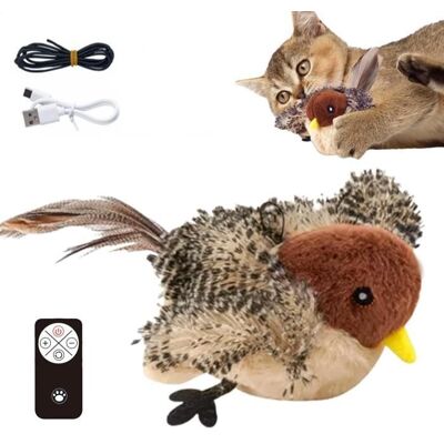Jouet interactif pour chat - Oiseau - Télécommande rechargeable - 3 niveaux réglables - Sons réalistes - Publicité Jouet interactif pour chat - Oiseau - Télécommande rechargeable - 3 niveaux réglables - Sons réalistes - Publicité