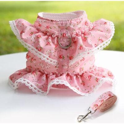 Harnais - Rose - 40-45 cm - Petit Chien - Gilet pour Chat - Laisse Inclus Rose - Publicité Harnais - Rose - 40-45 cm - Petit Chien - Gilet pour Chat - Laisse Inclus Rose - Publicité