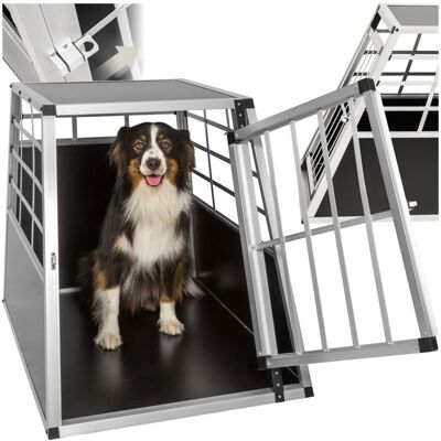 Cage de transport - TECTAKE - Caisse de transport simple pour chien en aluminium solide avec coins arrondis 65 x 90 x 695 cm - Noir Noir - Publicité Cage de transport - TECTAKE - Caisse de transport simple pour chien en aluminium solide avec coins arrondis 65 x 90 x 695 cm - Noir Noir - Publicité