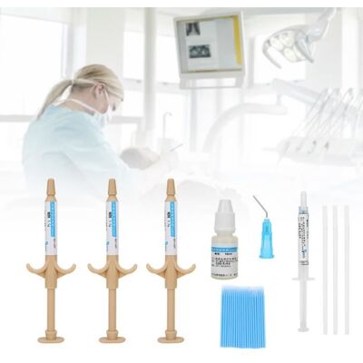 Colle orthodontique - OMABETA - Kit auto-durcissant - Non toxique - Durcit en moins de 5 min - 35 g x 3 Blanc - Publicité Colle orthodontique - OMABETA - Kit auto-durcissant - Non toxique - Durcit en moins de 5 min - 35 g x 3 Blanc - Publicité