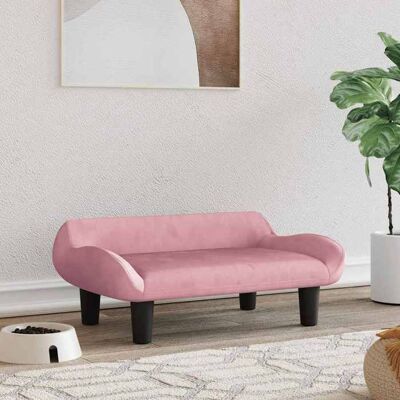 Lit pour chiens en velours rose Vidaxl - Petit, 70x40x24 cm - Publicité Lit pour chiens en velours rose Vidaxl - Petit, 70x40x24 cm - Publicité