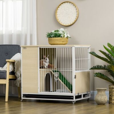 Generic Cage à lapin clapier sur roulettes toit ouvrant plates-formes avec plateau amovible 78 x 525 x 765 cm naturel Blanc - Publicité Generic Cage à lapin clapier sur roulettes toit ouvrant plates-formes avec plateau amovible 78 x 525 x 765 cm naturel Blanc - Publicité