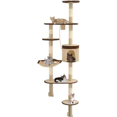 vidaXL Arbre à chat avec poteaux à gratter en sisal à monter sur le mur 194 cm - Publicité vidaXL Arbre à chat avec poteaux à gratter en sisal à monter sur le mur 194 cm - Publicité
