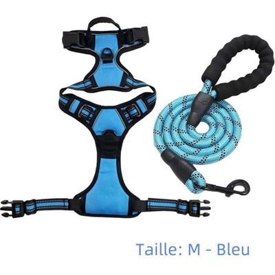 Harnais Chien - YIOU - Ajustable - Léger - Réfléchissant - Anti Traction Bleu - Publicité Harnais Chien - YIOU - Ajustable - Léger - Réfléchissant - Anti Traction Bleu - Publicité