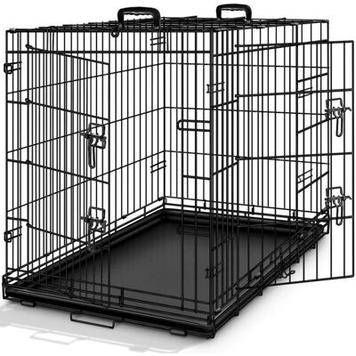 TRESKO Cage Pliable pour Animaux - 77x48x54 cm - Transport & Maison - Publicité TRESKO Cage Pliable pour Animaux - 77x48x54 cm - Transport & Maison - Publicité