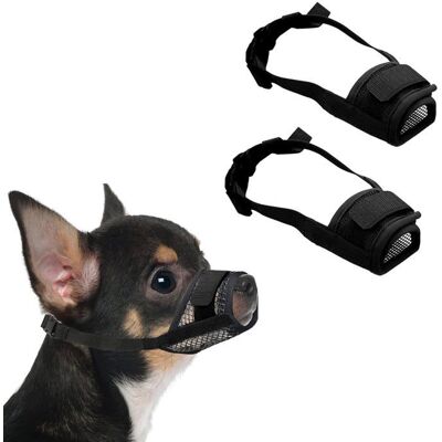 S'AGRANDIR Lot de 2 muselières pour chien réglables douces respirantes anti-aboiements anti-morsures et muselières dentraînement. Publicité S'AGRANDIR Lot de 2 muselières pour chien réglables douces respirantes anti-aboiements anti-morsures et muselières dentraînement. Publicité