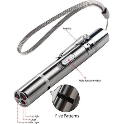 AUCUNE MARQUE Jouet Chat Pointeur Rechargeable 3 En 1 Outil Formation Lumière Interactif Avec Chargement Usb Gris - Publicité AUCUNE MARQUE Jouet Chat Pointeur Rechargeable 3 En 1 Outil Formation Lumière Interactif Avec Chargement Usb Gris - Publicité