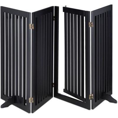 Relaxdays Barrière de sécurité non fixe porte pliable pieds H x L : 92x206 cm pour chiens noire - Publicité Relaxdays Barrière de sécurité non fixe porte pliable pieds H x L : 92x206 cm pour chiens noire - Publicité