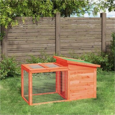Hutte pour lapin en bois massif de pin 100,5x54x55 cm - Niche pour lapins - Publicité Hutte pour lapin en bois massif de pin 100,5x54x55 cm - Niche pour lapins - Publicité