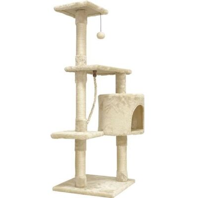 Bigbuy Pets Paloma Arbre à Chat - 40x40x114cm Beige - Publicité Bigbuy Pets Paloma Arbre à Chat - 40x40x114cm Beige - Publicité
