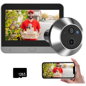 GAGAFEEL Sonnette sans fil avec caméra sonnette vidéo écran 43 pouces audio bidirectionnel vision nocturne microphone intégré Gris - Publicité GAGAFEEL Sonnette sans fil avec caméra sonnette vidéo écran 43 pouces audio bidirectionnel vision nocturne microphone intégré Gris - Publicité