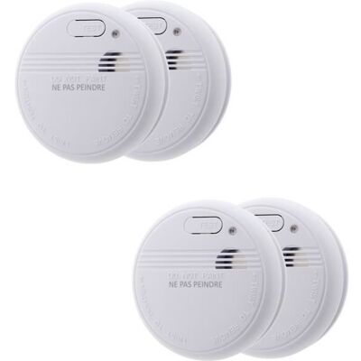 Lot de 4 détecteurs de fumée autonomie 3 ans - pile et accessoires - Otio Blanc - Publicité Lot de 4 détecteurs de fumée autonomie 3 ans - pile et accessoires - Otio Blanc - Publicité
