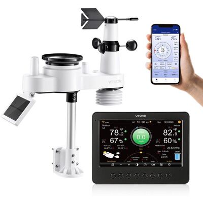 Station Météo Sans Fil WiFi 7 en 1-VEVOR-Station Météo Solaire-avec Écran TFT 177 8 mm-Température-Humidité-Ensoleillement - Publicité Station Météo Sans Fil WiFi 7 en 1-VEVOR-Station Météo Solaire-avec Écran TFT 177 8 mm-Température-Humidité-Ensoleillement - Publicité