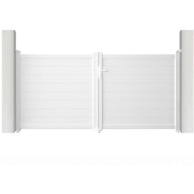 Portail battant - Casanoov - EIGER - 3m H.145cm - Blanc - Aluminium Blanc - Publicité Portail battant - Casanoov - EIGER - 3m H.145cm - Blanc - Aluminium Blanc - Publicité